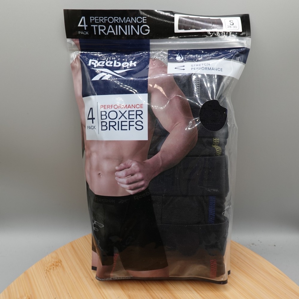 Reebok‎ Men's Small Speedwick Performance Training Boxer Briefs 4 Pack